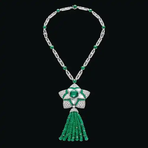 bvlgari宝格丽jannah祖母绿项链