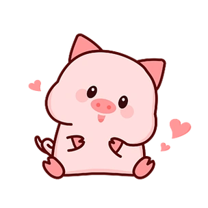 q版可爱卡通萌萌哒小动物十二生肖小猪