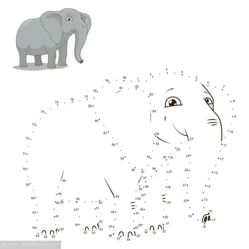 连点画动物的教育游戏