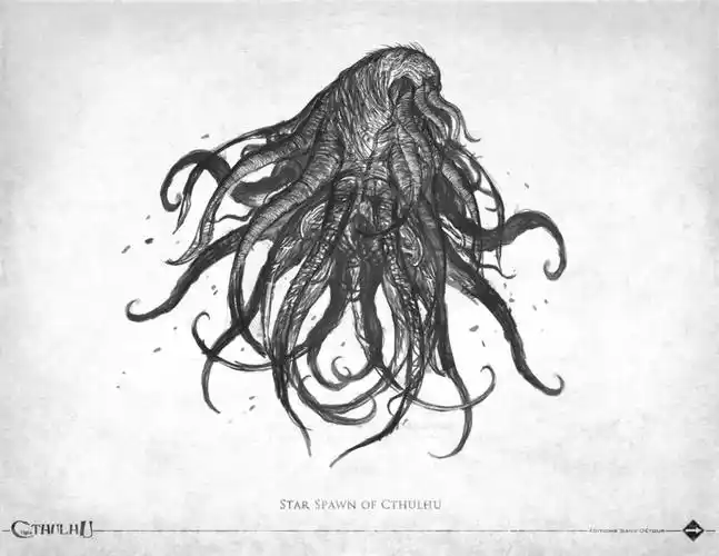 克苏鲁图集第二弹图多黑白稿同适合临摹