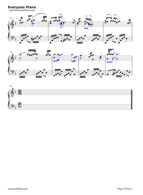 身骑白马-徐佳莹五线谱预览3-钢琴谱文件(五线谱,双手简谱,数字谱