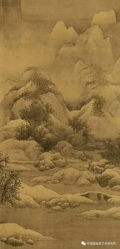 范宽 雪景寒林图 局部