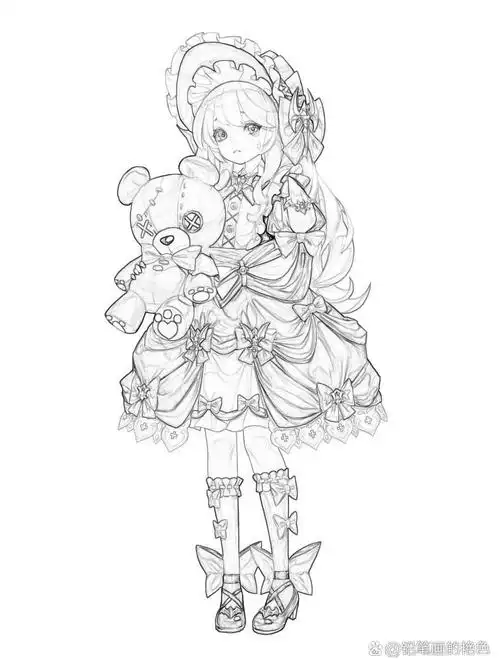 适合初学者临摹的动漫线稿,线稿合集!