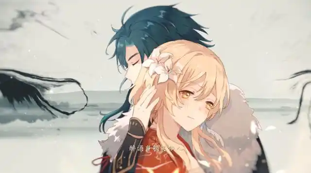 原神:荧魈也太甜了,汉服版荧妹绝美