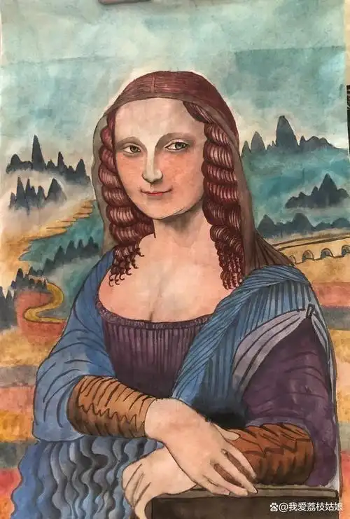 一直觉得《蒙娜丽莎》的画得很美,就是色彩不够艳丽,所以一时兴起就