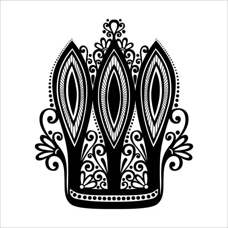 装饰华丽的王冠,矢量装饰的华丽王冠