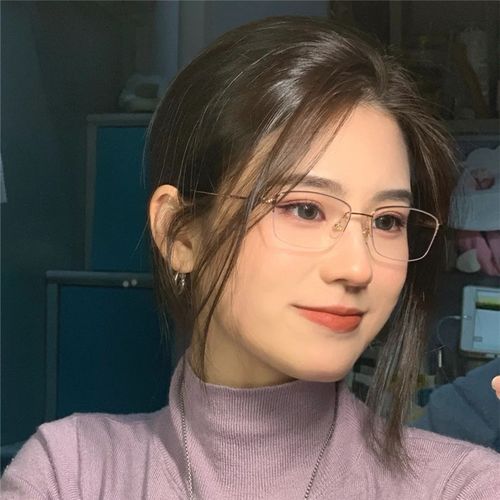 近视眼镜框女半框超轻