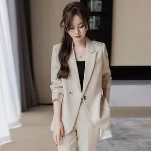 西服套装显瘦西装套装通勤正装女2023秋季时尚新款端气质范修身