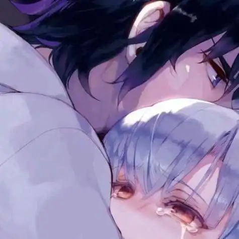 动漫情侣头像流泪版