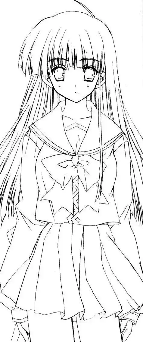 动漫人物绘画教程新手 日系少女简画