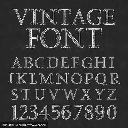 巴洛克风格,数字,字体,式样,文字