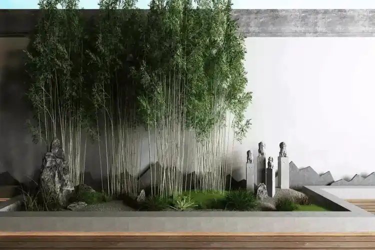 雨后山居风水小院院子风水墙