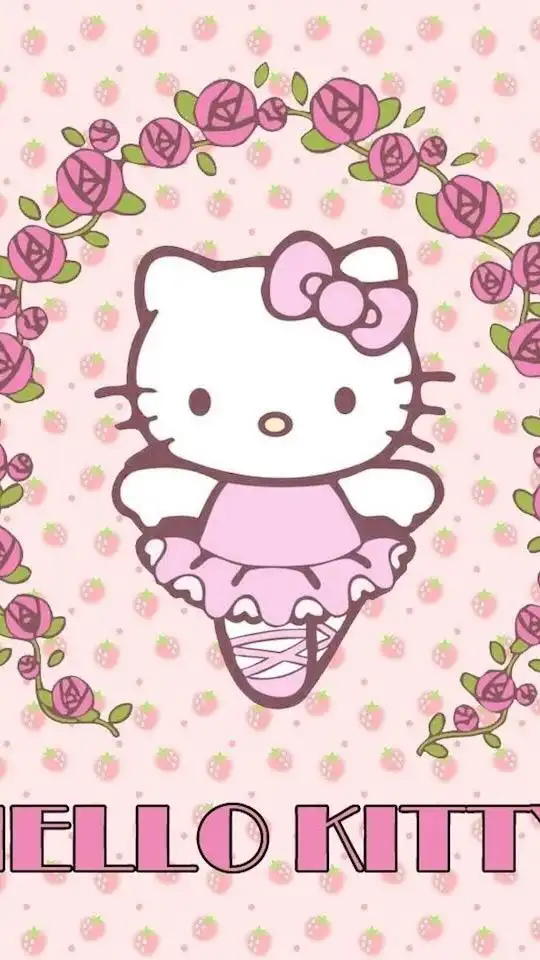 hello kitty粉色可爱锁屏壁纸下载