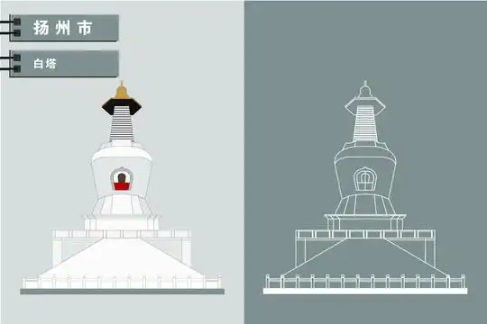 扬州白塔图片
