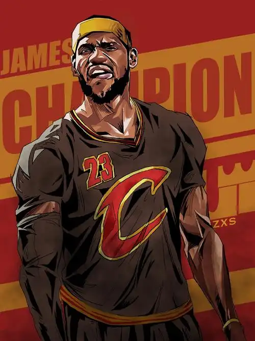 nba詹姆斯手绘临摹练习