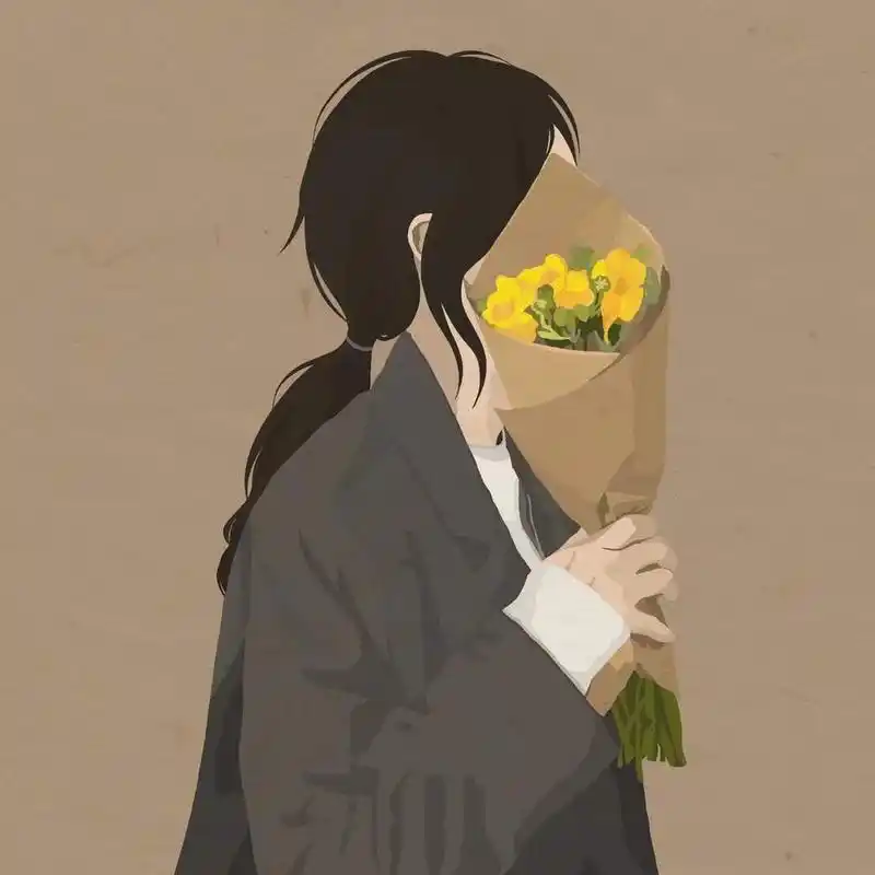 手捧花情侣头像|斯人如虹 遇上方知有 78621540754275