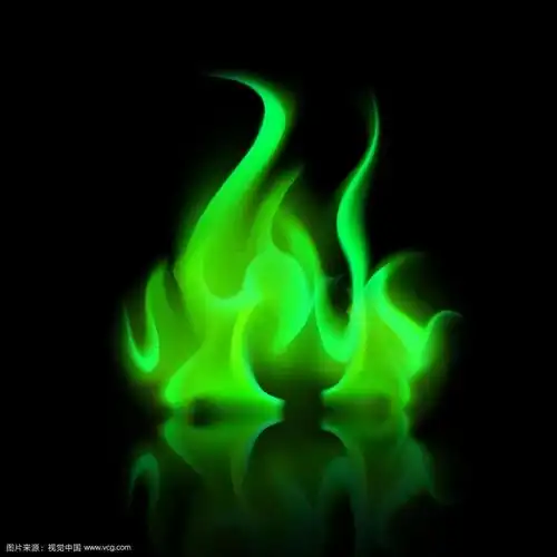 绿色魔火火焰篝火孤立