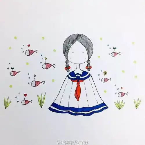 少女简笔画 少女简笔画q版