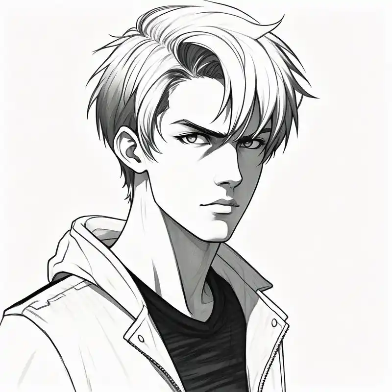 黑白素描男生头像,霸气冷酷范😎 谁不爱又霸气又冷酷的男生呢!
