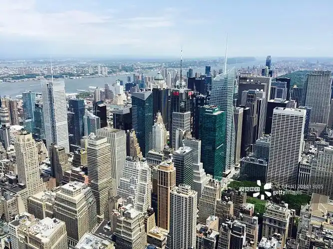 美国纽约曼哈顿景观摩天大楼全景图片从帝国大厦正版高清图片素材大全