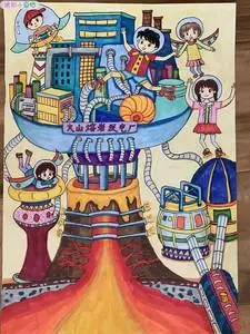 儿童科幻画小学生手绘