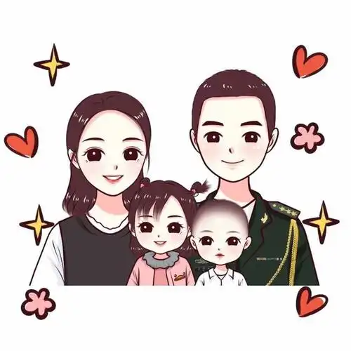 向劳动者致敬,一组好看的动漫头像,全家福图片设计