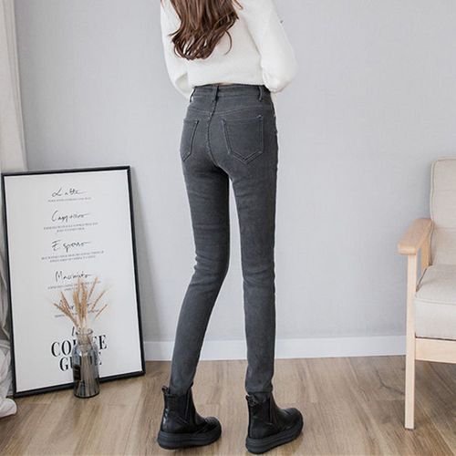 牛仔裤女裤春秋新款夏季薄款高腰修身显瘦紧身小脚裤长裤