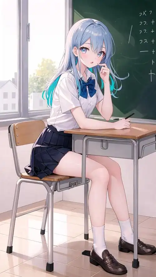 二次元风:教室中的校服少女|第9期