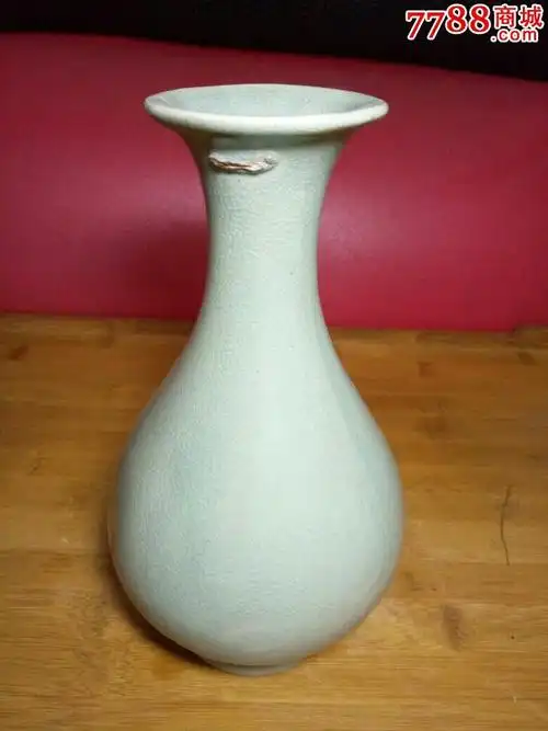 老瓷器,老汝瓷,瓶,青瓷/秘色瓷,豆青釉,年代不详,瓶,汝窑_第3张_7788