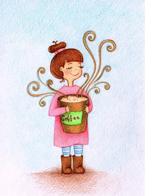 彩色铅笔手绘小厨师用勺子和水壶素材-高清图片-摄影照片-寻图免费