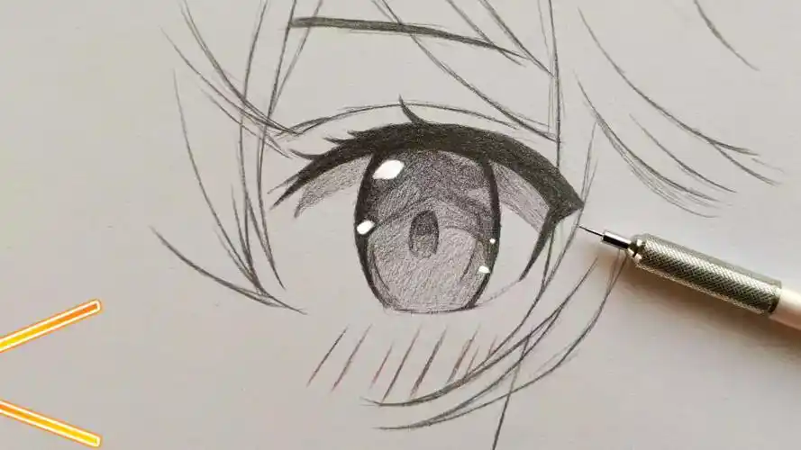 动漫人物眼睛的画法,这样画太简单了有手就行!