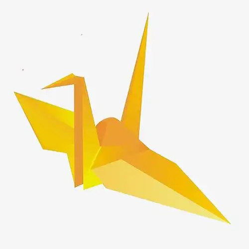 卡通手绘折纸千纸鹤