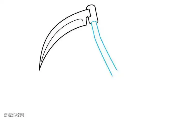 怎么画-图1简笔画儿童简笔画死神镰刀的简单画法死神镰刀简笔画q版