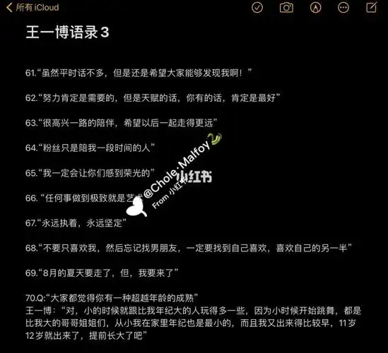 王一博语录3_王一博_语录_素材_文字素材