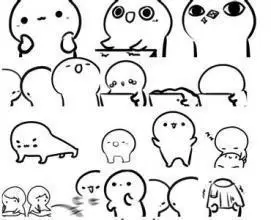 笔画卡通小熊生气表情包卖萌简笔画圆头表情简笔画卡通图片可爱简笔画