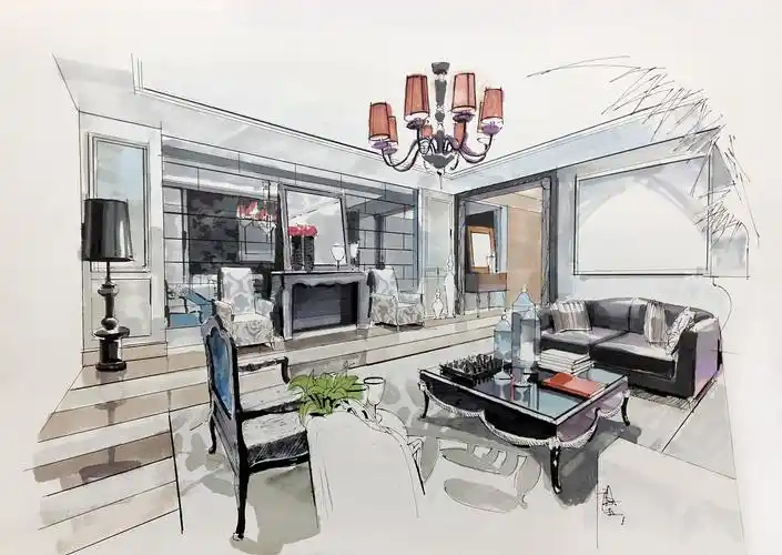 早两年的空间手绘马克笔表现作品