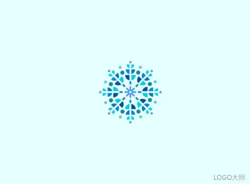 一组以雪花为元素的logo设计欣赏