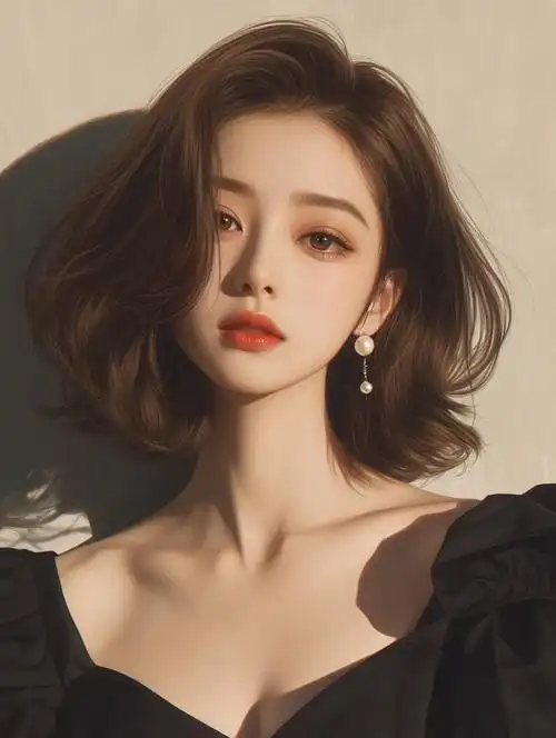 中分发型的复古韵味