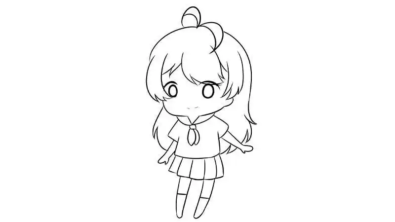 二次元简笔画女生