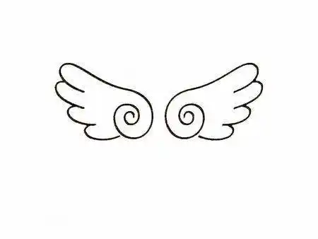 天使翅膀简笔画小天使翅膀简笔画绘画图片