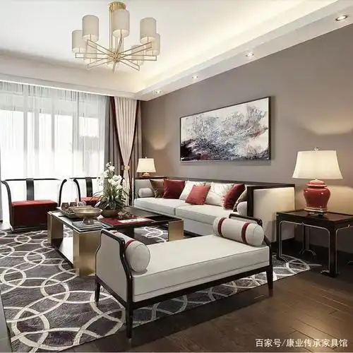 轻奢新中式客厅设计,自带典雅气质,充满韵味