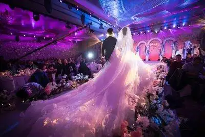 豪华梦幻婚礼布置 婚礼现场布置效果