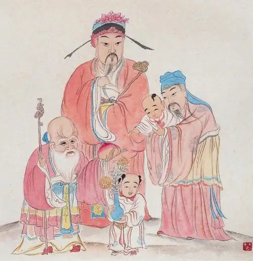 08232013年作福禄寿纸本水墨