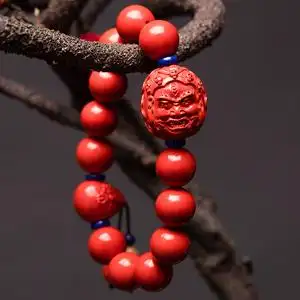 灵丹真朱砂原矿手链手串男士天然配饰本命年生日礼物网红小众原创