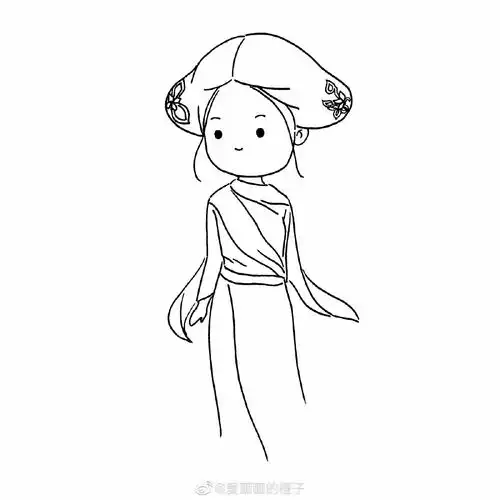 超q萌的古风人物简笔画"独门秘籍",新手很快就能get