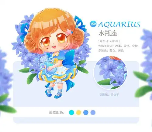 《12星座小姐姐q版形象》