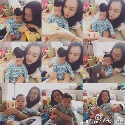 范玮琪生双胞胎时很不容易,所以生完孩子后就开始无休止的晒娃,每个