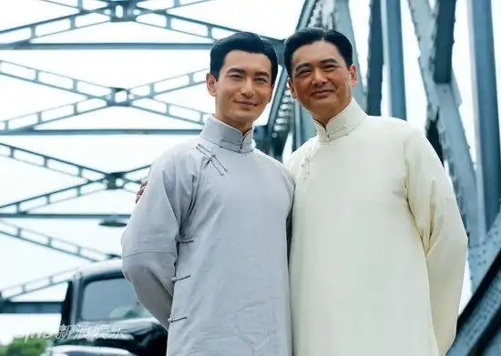 图文大上海探班黄晓明周润发