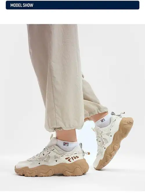 斐乐(fila)女鞋老爹鞋复古运动鞋2024夏季猫爪鞋5代休闲鞋 黑-bk 37.