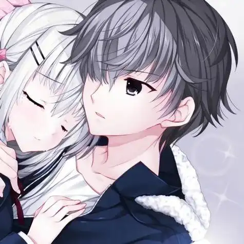 qq动漫情侣头像一男一女唯美,无牵无挂只要在心上就好